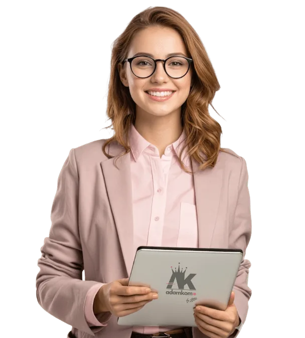 Une conseillère Adamkom by JJP présente une solution sur sa tablette
